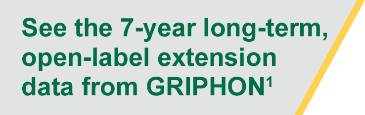 See the 7-year long-term, open-label extension data from GRIPHON(1)